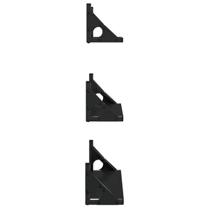 3-tlg. Schwarzes Wandregal-Set