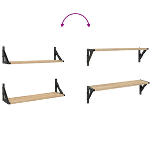 Wandregale 2er Set Sonoma Eiche 60cm