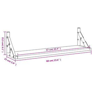 Wandregale 2er Set Sonoma Eiche 60cm