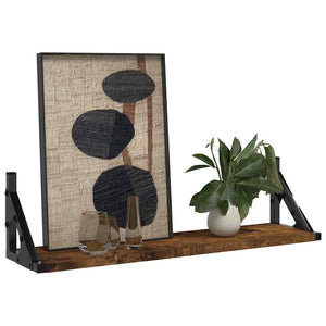 Wandregale 2er Set, Räuchereiche 60cm