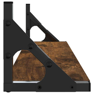 Wandregale 2er Set, Räuchereiche 60cm