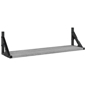 Wandregale Grau Sonoma 60x15 cm, 2er-Set