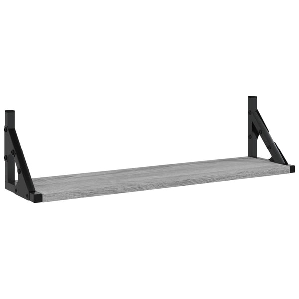 Wandregale Grau Sonoma 60x15 cm, 2er-Set