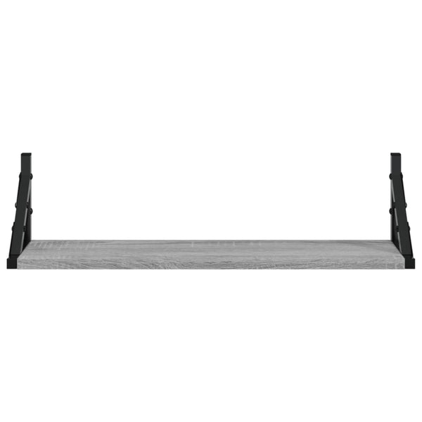 Wandregale Grau Sonoma 60x15 cm, 2er-Set