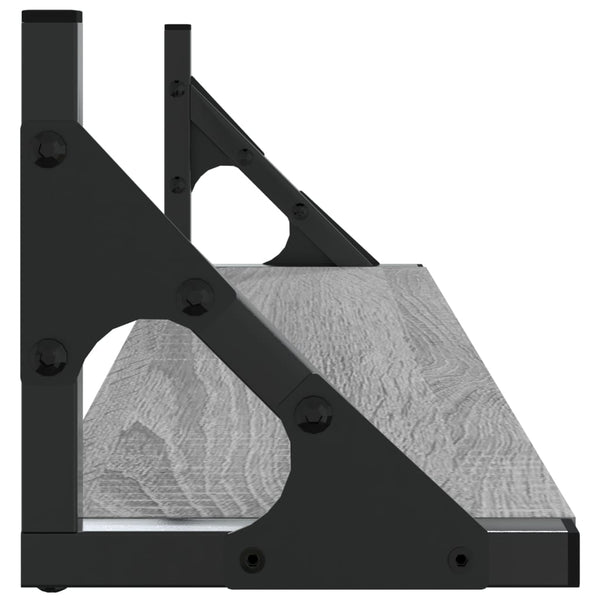 Wandregale Grau Sonoma 60x15 cm, 2er-Set