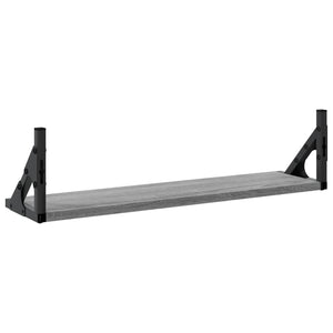 Wandregale Grau Sonoma 60x15 cm, 2er-Set