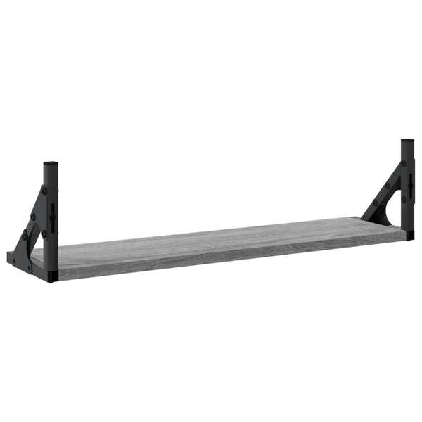 Wandregale Grau Sonoma 60x15 cm, 2er-Set