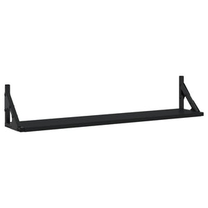 Schwarze Wandregale, 2er Set, 80 cm
