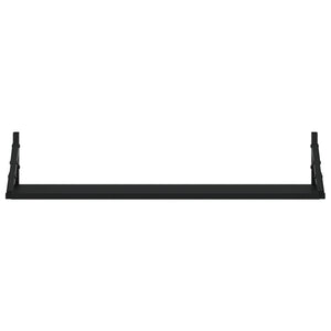 Schwarze Wandregale, 2er Set, 80 cm