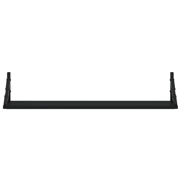 Schwarze Wandregale, 2er Set, 80 cm
