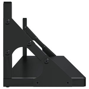 Schwarze Wandregale, 2er Set, 80 cm