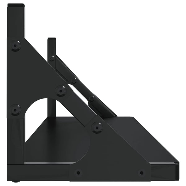 Schwarze Wandregale, 2er Set, 80 cm