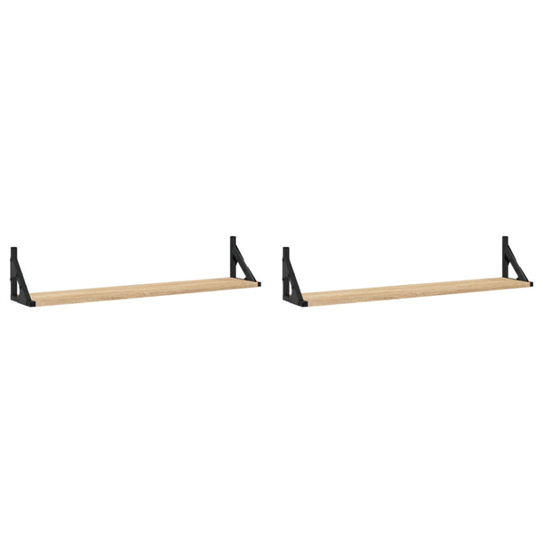Wandregale Sonoma-Eiche 80 cm, 2er Set