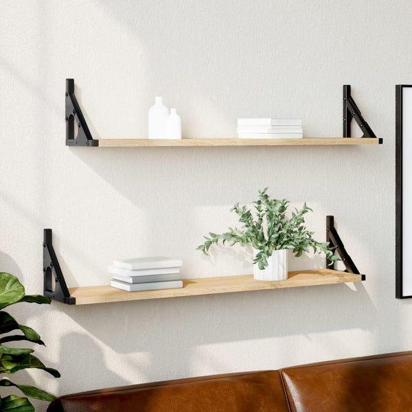 Wandregale Sonoma-Eiche 80 cm, 2er Set