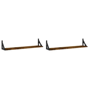 Wandregale 2er Set Räuchereiche 80cm