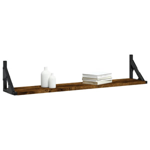 Wandregale 2er Set Räuchereiche 80cm