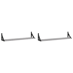 Wandregale Grau Sonoma 80cm 2er Set
