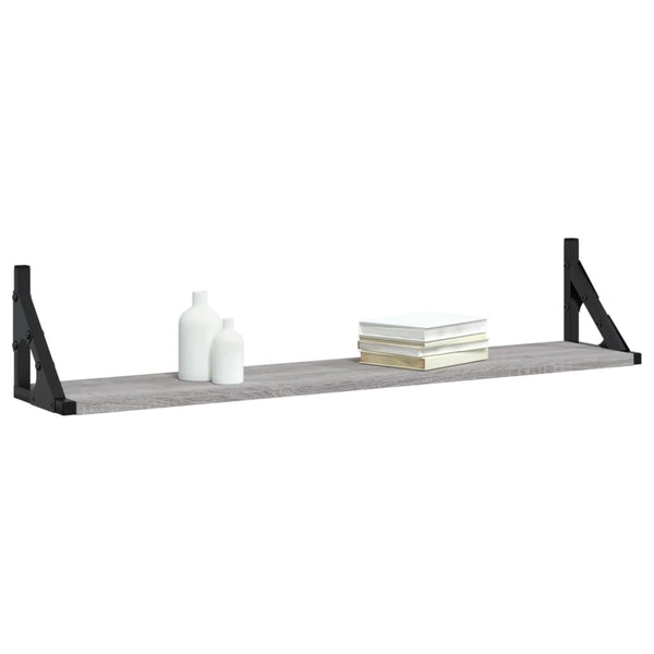 Wandregale Grau Sonoma 80cm 2er Set