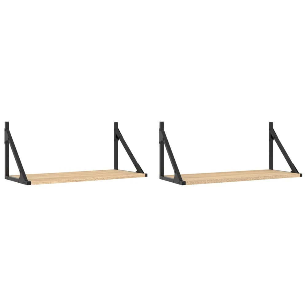 Wandregale Sonoma Eiche 60x25 cm, 2er-Set