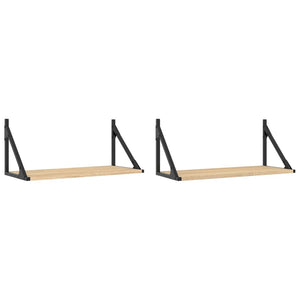 Wandregale Sonoma Eiche 60x25 cm, 2er-Set