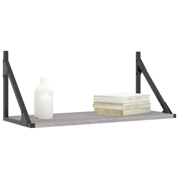 Wandregale Grau Sonoma 60x25, 2er Set