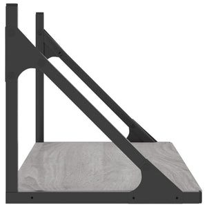 Wandregale Grau Sonoma 60x25, 2er Set