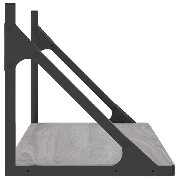 Wandregale Grau Sonoma 60x25, 2er Set
