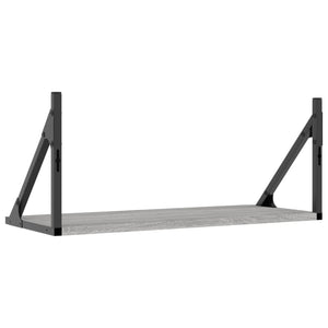 Wandregale Grau Sonoma 60x25, 2er Set