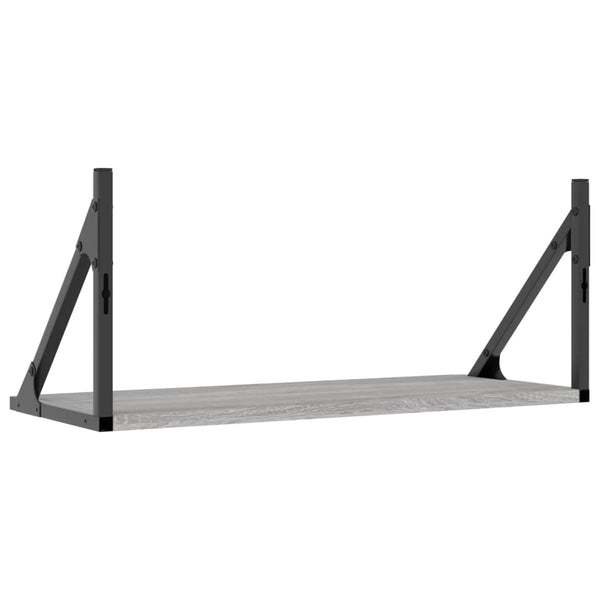 Wandregale Grau Sonoma 60x25, 2er Set