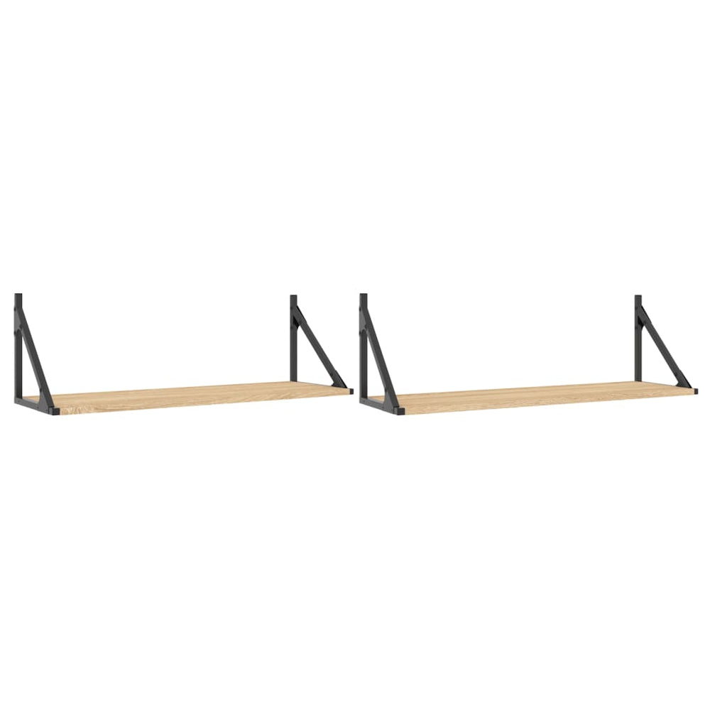 Wandregale 2er Set Sonoma Eiche 80cm