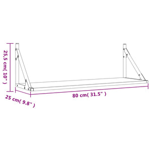 Wandregale 2er Set Sonoma Eiche 80cm