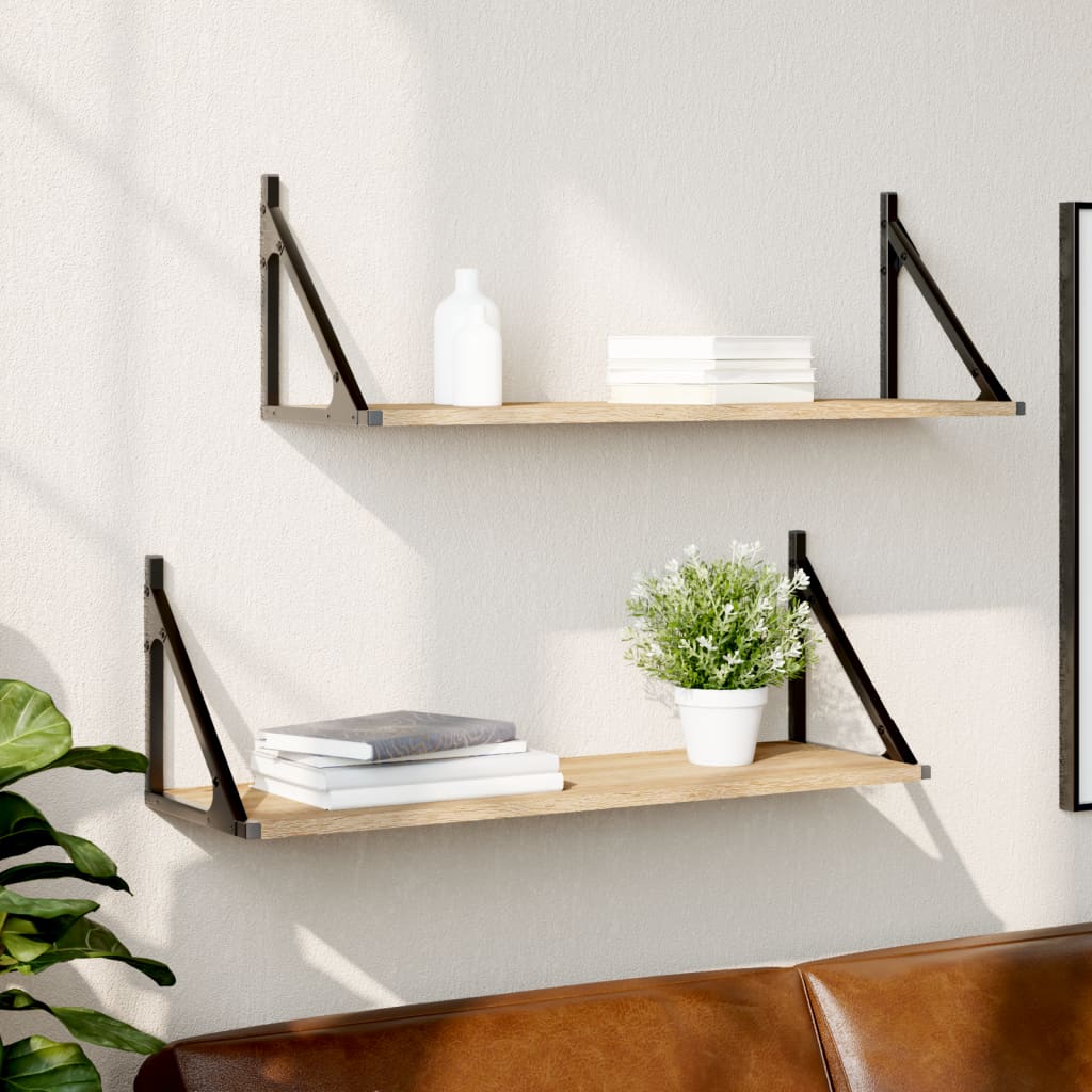 Wandregale 2er Set Sonoma Eiche 80cm
