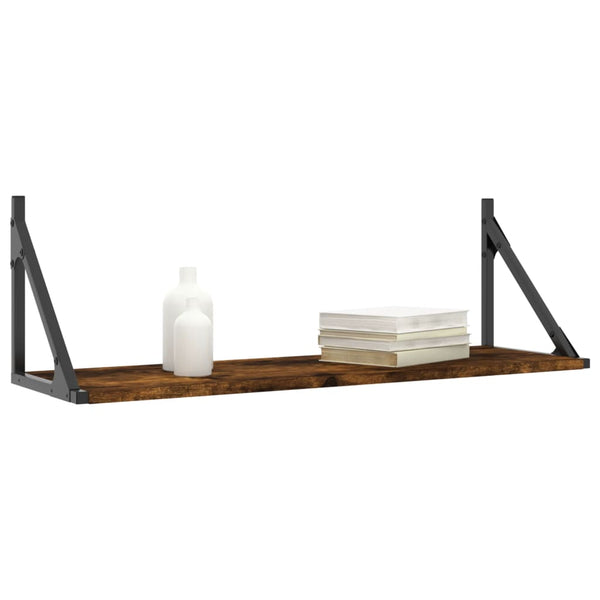 Wandregale 2er Set Räuchereiche 80cm
