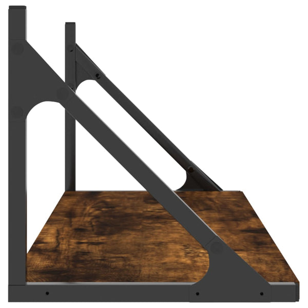 Wandregale 2er Set Räuchereiche 80cm
