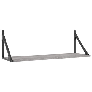 Graue Wandregale, 2er Set, 80 cm