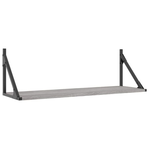 Graue Wandregale, 2er Set, 80 cm