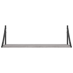 Graue Wandregale, 2er Set, 80 cm
