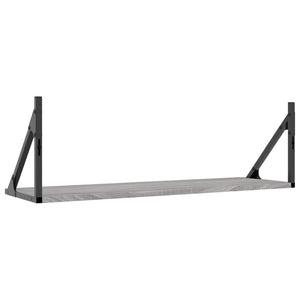 Graue Wandregale, 2er Set, 80 cm