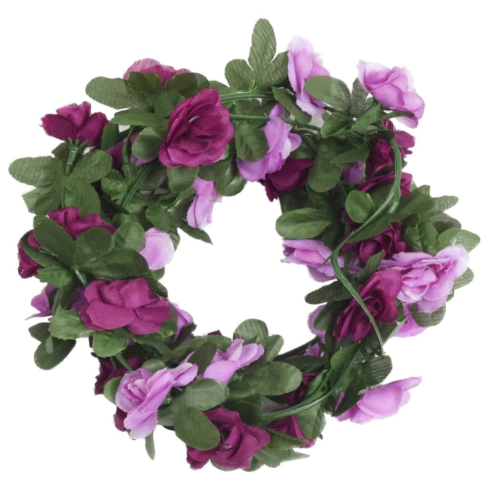Blumengirlanden Helllila Frühlingsrosen 6er Set