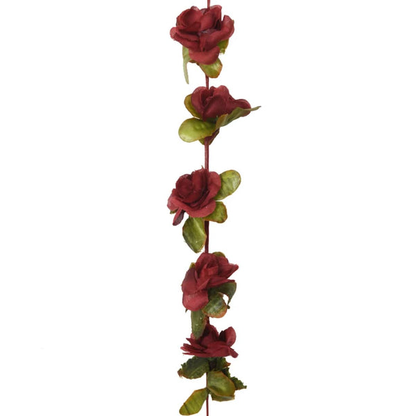 Weinrote Blumengirlanden, 6 Stück, 250 cm