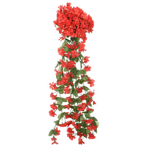 Rote Blumen Girlanden, 3er Set, 85cm