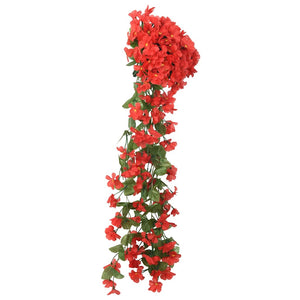 Rote Blumen Girlanden, 3er Set, 85cm