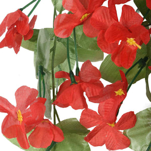 Rote Blumen Girlanden, 3er Set, 85cm