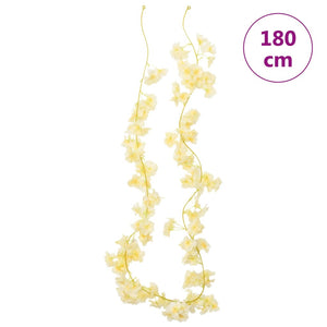 Champagnerfarbene Blumengirlanden, 6 Stk, 180cm