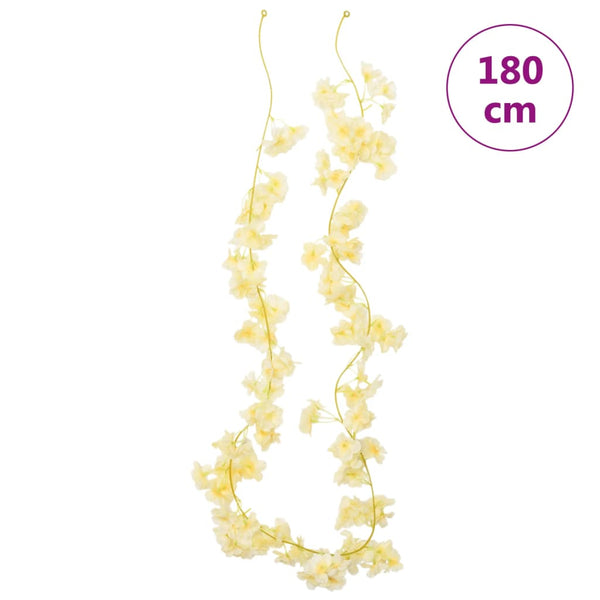 Champagnerfarbene Blumengirlanden, 6 Stk, 180cm