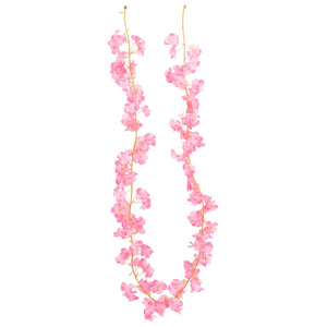 Dunkelrosa Blumengirlande, 180 cm, 6 Stk.
