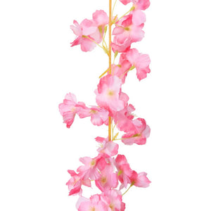 Dunkelrosa Blumengirlande, 180 cm, 6 Stk.
