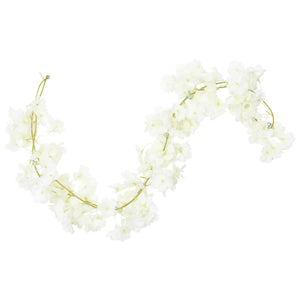 vidaXL Guirlandes de fleurs Fleurs 6 pcs Blanc 180 cm