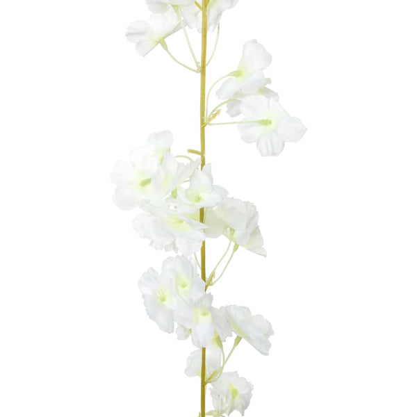 vidaXL Guirlandes de fleurs Fleurs 6 pcs Blanc 180 cm