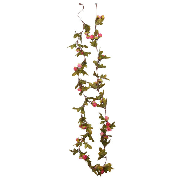 Rosenrote Blumengirlanden, 6 Stk, 215 cm
